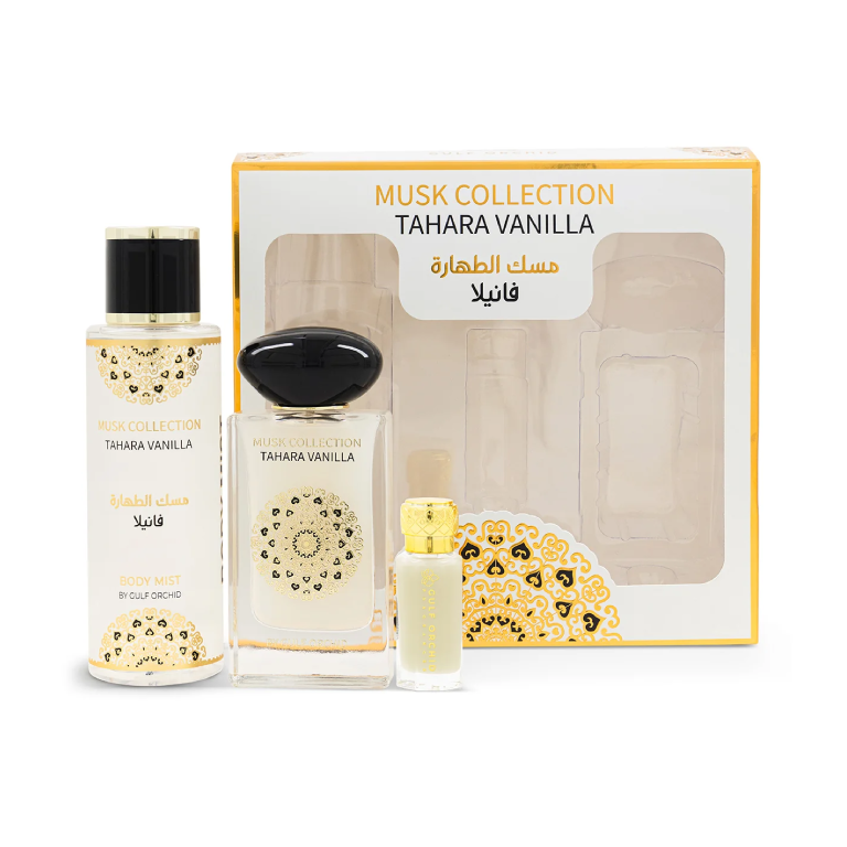Coffret Cadeau Musc Tahara Vanille Gulf Orchid Pour Femme 3 Pièces