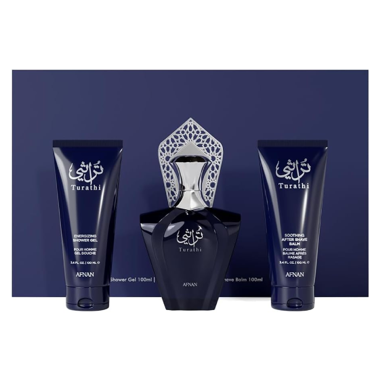 Coffret Turathi Blue Afnan Pour Homme 3 Pièces